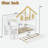 Wooden Bunk Bed With Storage Staircase, Trundle, House Roof And Window Door-1332956155