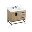 Eugene 36'' Single Bathroom Vanity with Engineered Marble Top-615836835