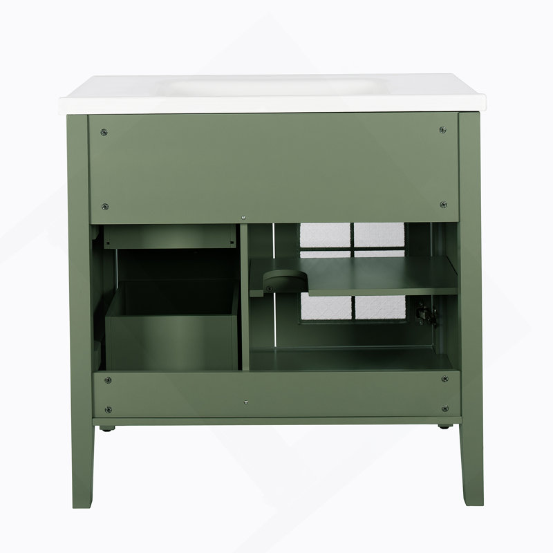 Bathroom Cabinet, Only Cabinet, Green