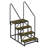 4 Steps Rv Steps With 2 Handrails, Non-slip Hot Tub Steps, Mobile Home Stairs With Non-skid Tapes, Outdoor Steps For Spa Pool, Camper, Travel Trailers, Porch