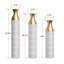 3 grands vases de plancher en métal glacé blanc 3 pièces - Superbe décor pour le salon