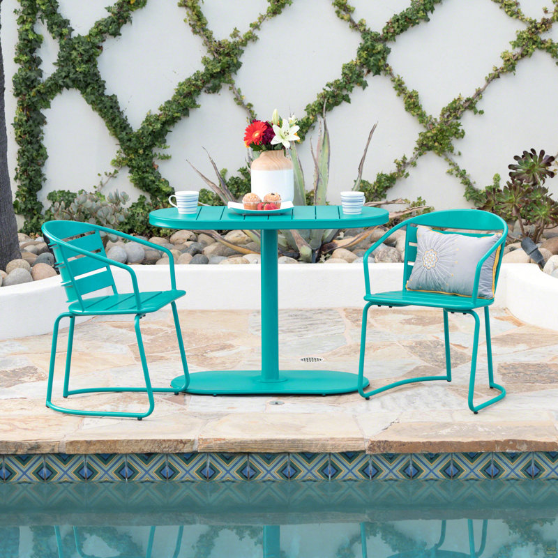 Monica Bistro Set, Teal