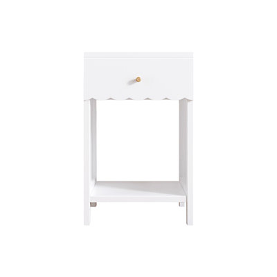 Nightstand Bedside Table  With Drawer And Open Shelf