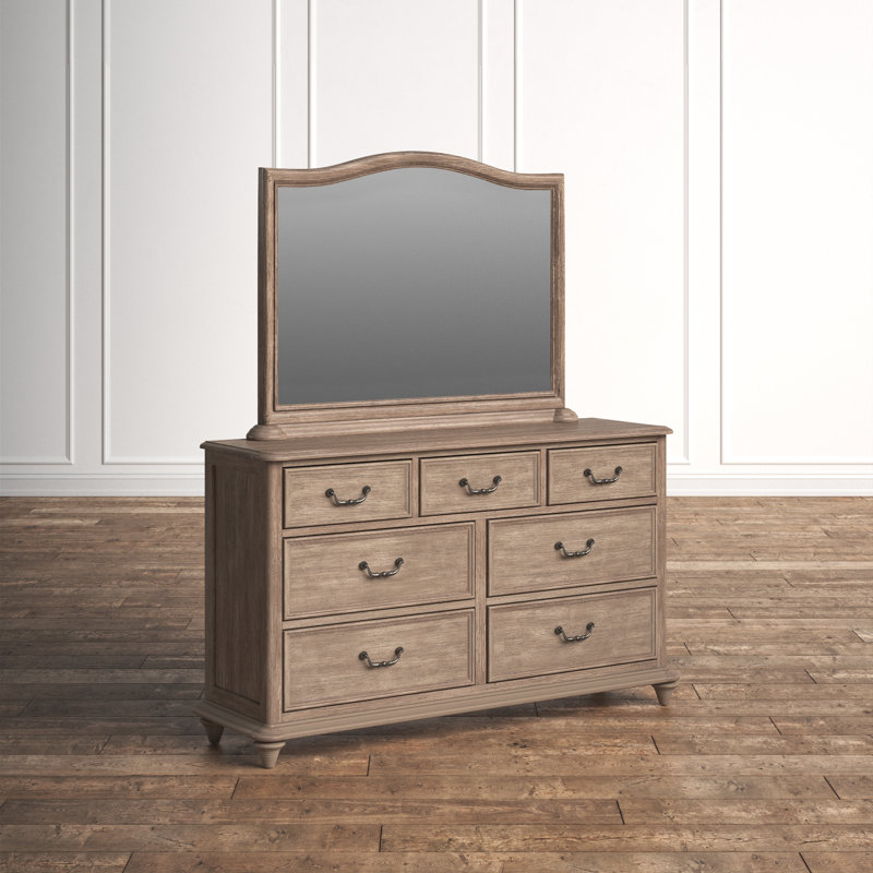 Herolind 7 Drawer Dresser with Mirror