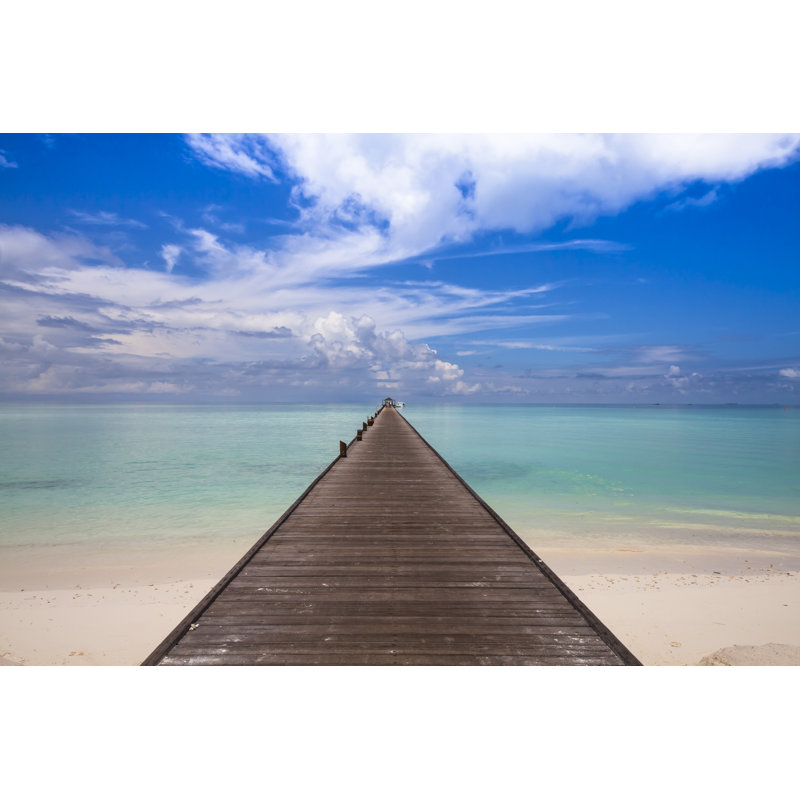Jetty To The Horizon - Wrapped Canvas Print, 30cm H x 46cm W x 3.8cm D
