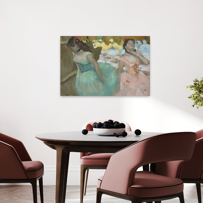 Entrance Of The Masked Dancers, C.1879 Abstract Contemporary Wall Art Print by Edgar Degas - Wrapped Canvas Print