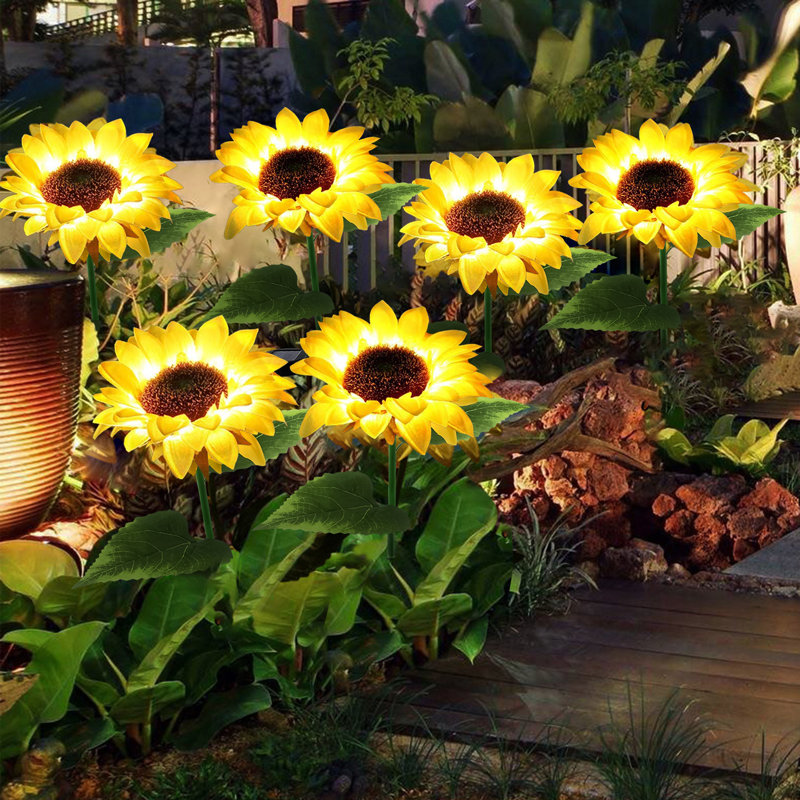Éclairage solaire solaire de sentier imperméable à piquet pour jardin