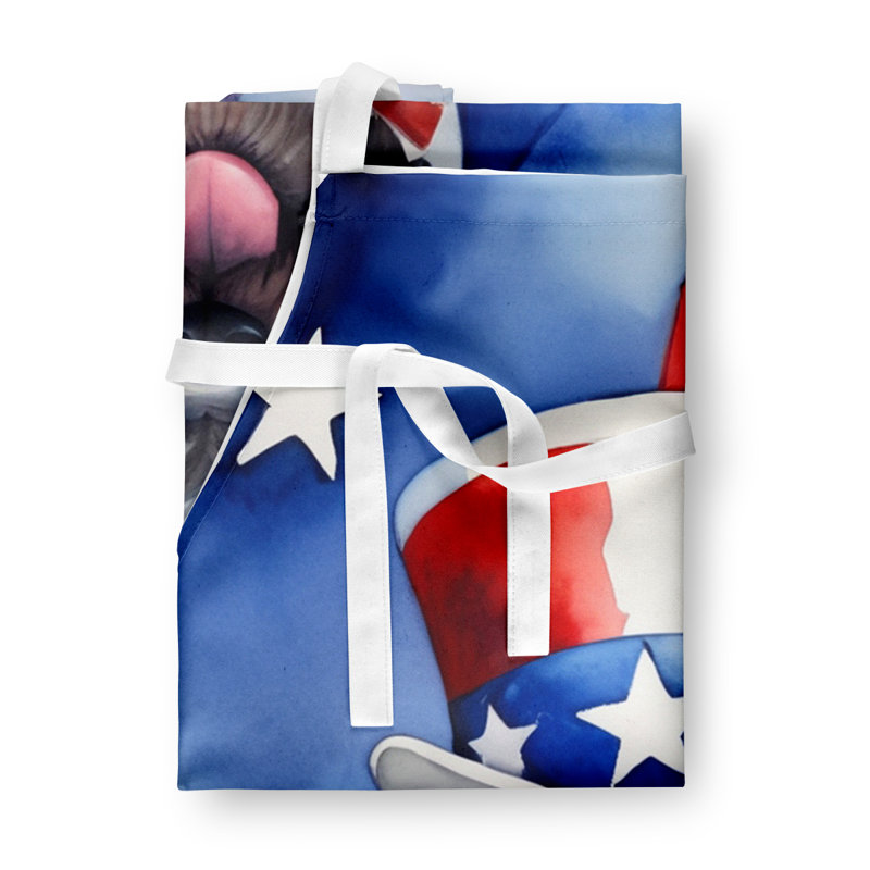 Patriotic American Apron, Kerry Blue Terrier