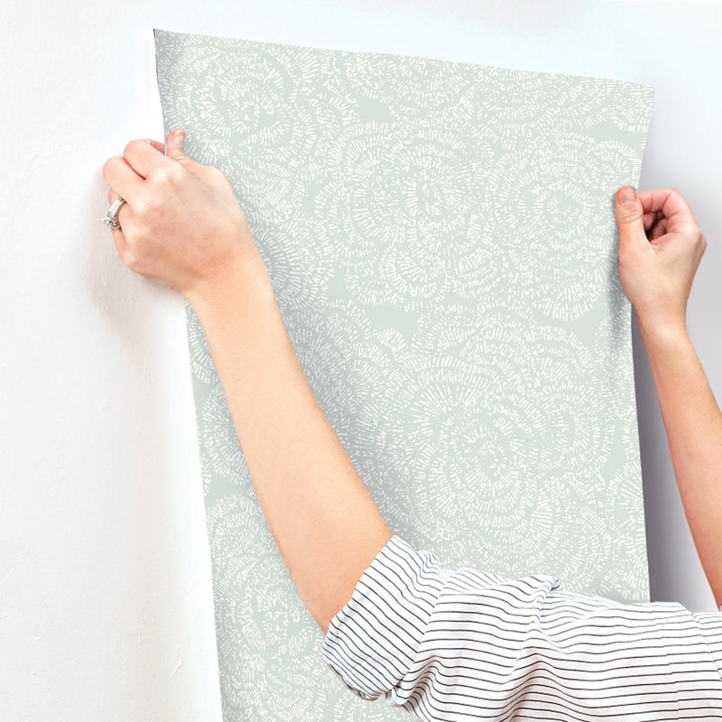 Papier peint floral Ambroise, Seafoam