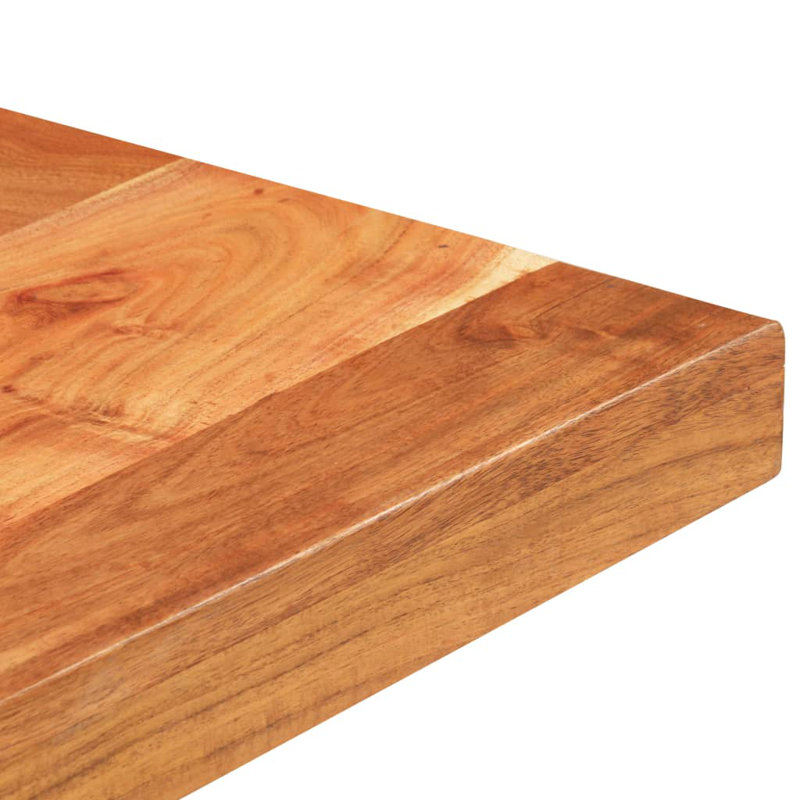 Danielsville Acacia Solid Wood Top Metal Base Dining Table, H75 x L50 x W50cm
