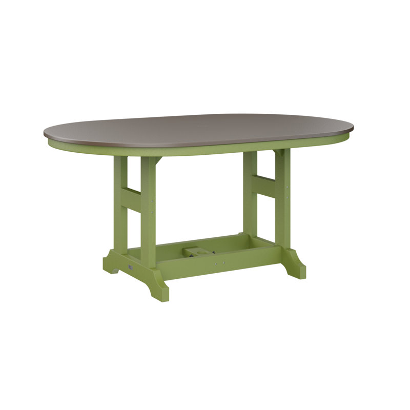 Table de salle à manger Berlin Classic, Bronze martelé, Vert kiwi