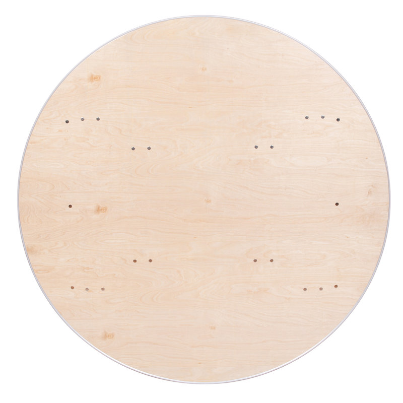 Table pliante portable WFT, Rebord en métal, H 30 po x L 72 po x P 72 po