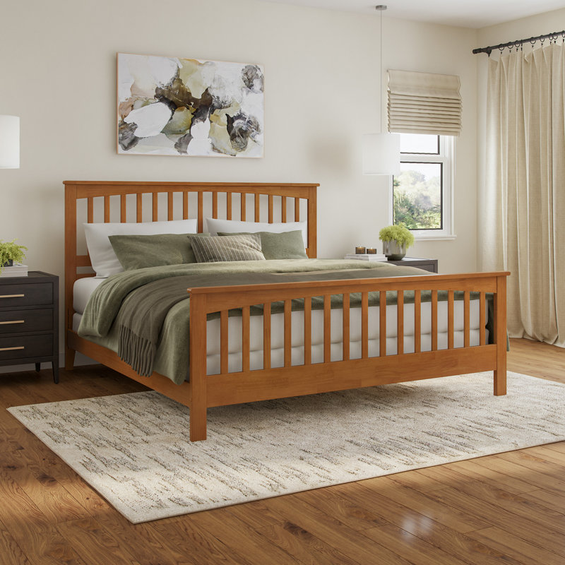 Brooklyn Foundation Bed with Matching Footboard, Light Toffee, King