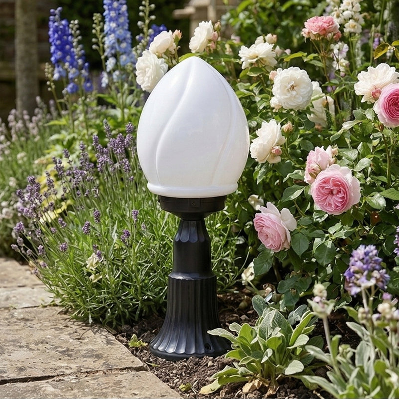 Petal Silhouette Outdoor Pedestal Light