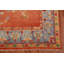 Tapis oriental orange en laine à motif art déco 8 x 10