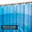 Rideau de douche bleu imperméable, rideaux de douche pour la salle de bain avec 12 crochets-129425477