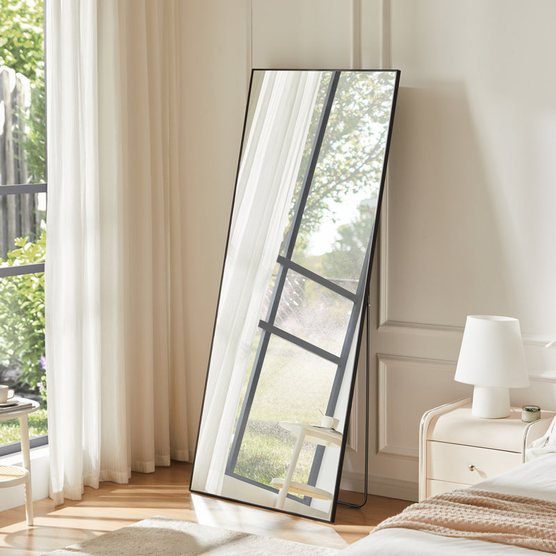 Miroir pleine longueur Mirta, 64 po x 21 po, Noir
