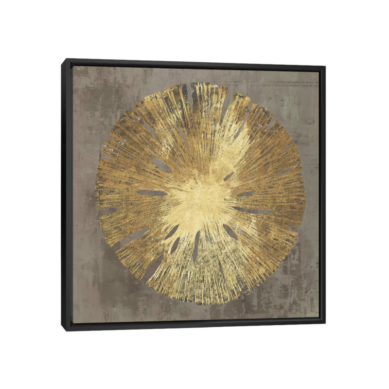 Dollar de sable ii, H 18 po x l 18 po x P 1,5 po, Toile encadrée noire, Pas de tapis
