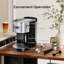Machine à espresso compacte semi-automatique avec 20 bar et mousse de lait, réservoir amovible de 1,2 l et contrôle de la température du circuit imprimé