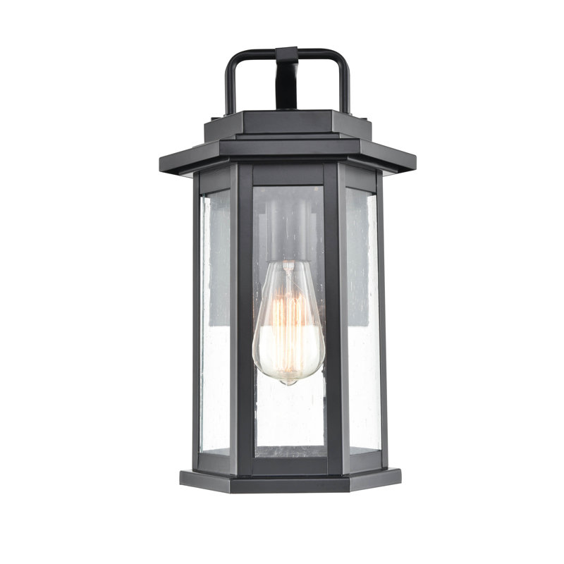 Bickford Steel Wall Light, 15" H x 9" W x 9" D, Black