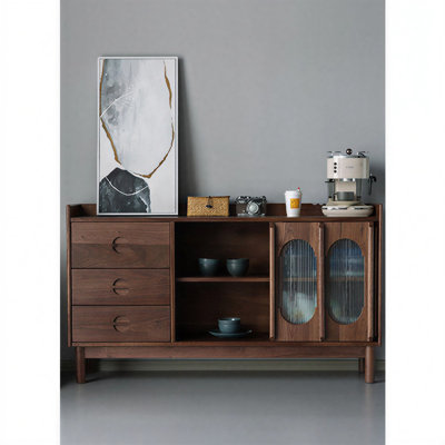 Armoire d'appoint elliptique en verre Simple