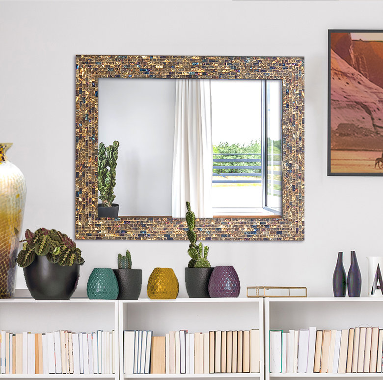 Miroir d'appoint Mosaic, Doré