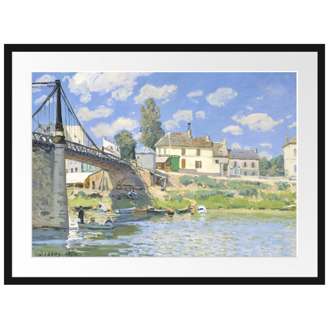 Gerahmter Kunstdruck Bridge at Villeneuve-La-Garenne von Alfred Sisley