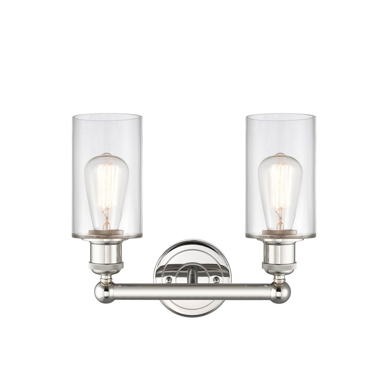 Caldello 2 - Light Dimmable Vanity Light, Clear, Polished Nickel