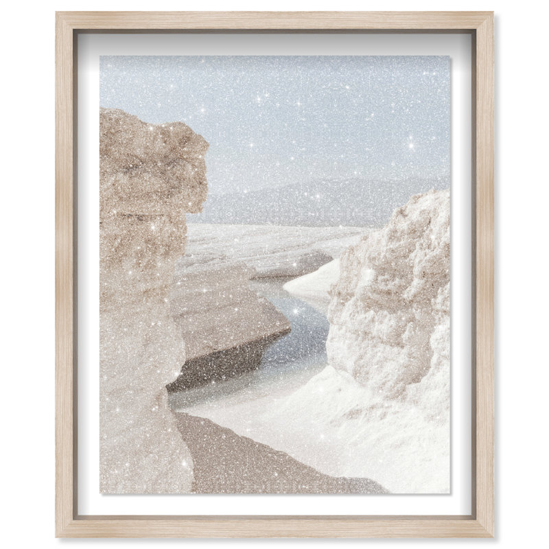 Desert Sapphire Print by Oliver Gal, 25.5"H x 21.5"W, Natural Oak Shadowbox