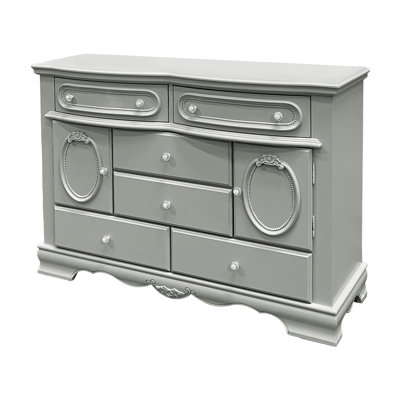 Akayla 51.6'' W 6 - Drawer Dresser in Gray