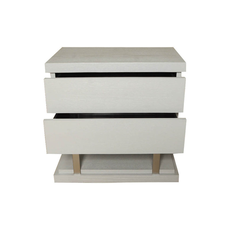 Wallace 71cm W Solid Wood Bedside Table