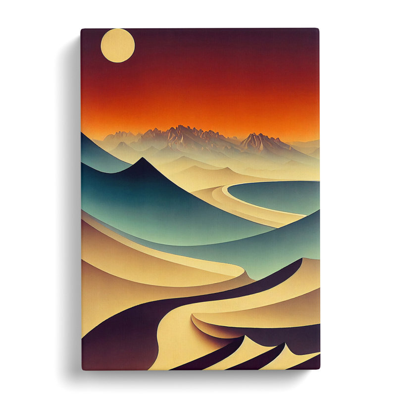 Desert Nouveau - Wrapped Canvas, 50cm H x 35cm W x 3cm D