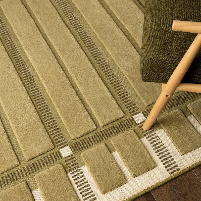 Cati Rectangle Wool Hand Tufted Dhurrie Area Rug, Rectangle 160 x 230cm