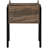2 Rectangular Side Table - Brown And Metal, Adjustable Feet For Any Room Modern End With Raised Edges Laminate Black 11.79 Inches