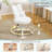 Adjustable Bow Teddy Fabric Bunny Ear Swivel Accent Chair Office Chair For Home Office Vanity-1705689845