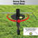 Excello Global Products V2 Light Pole 4 Pack With 100' Of LED Edison Bulb String Lights (Yard Mount)