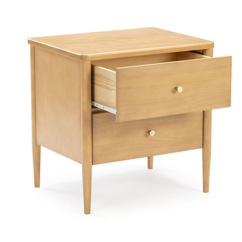 Harbor 2 Drawer Nightstand, Blonde, Blonde
