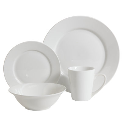 Gibson Home Noble Court 16-Piece Dinnerware Set - White