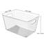 12 grands bacs de rangement en plastique transparent 11 x 7,5 pouces Organisateur rectangulaire en acrylique avec poignée pour garde-manger, placard, buanderie, cuisine, salle de bain, réfrigérateur