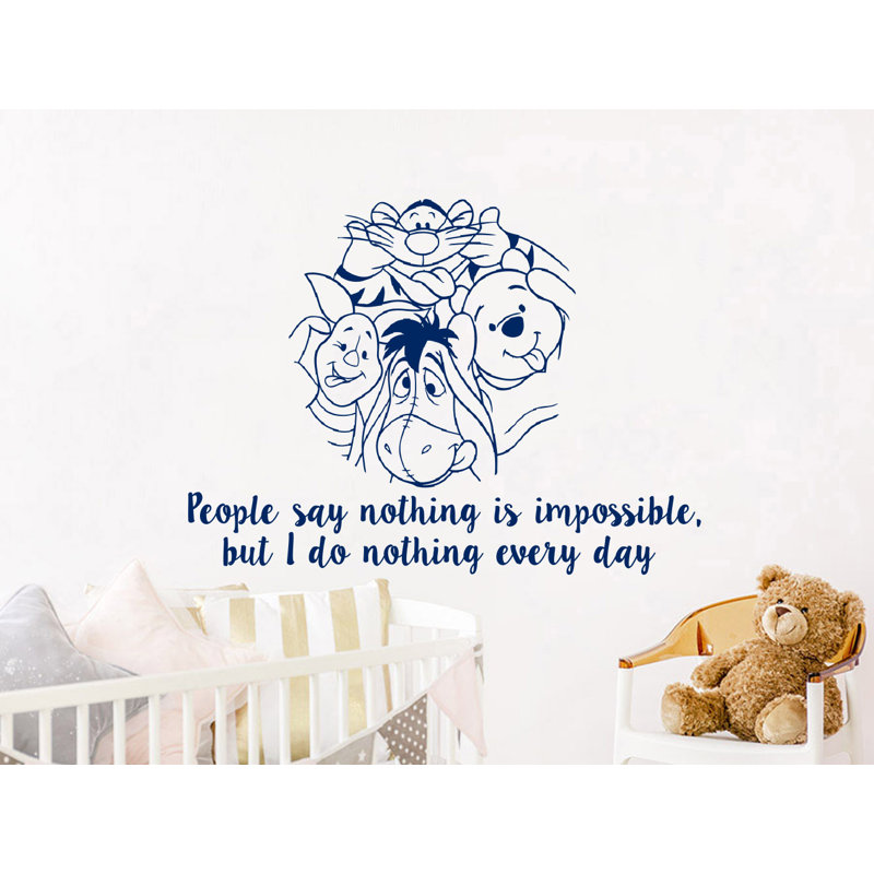 Décalcomanie murale winnie classic the pooh, Bleu foncé