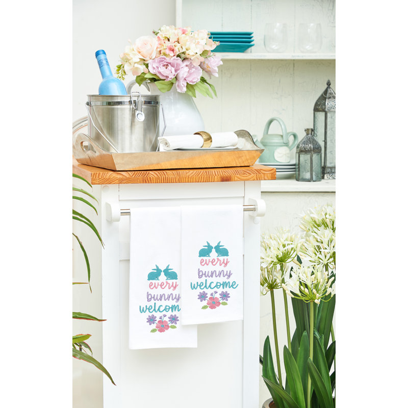 Every Bunny Welcome Towel, Blue/Purple/White Every Bunny Welcome