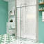 Porte de douche en verre pivotante l 50 à 54 po x H 71 po Piovt