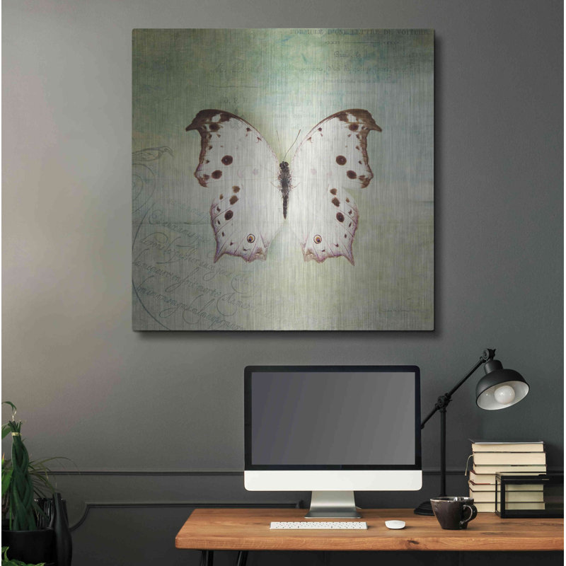«French Butterfly IV» par Debra Van Swearingen, H 36 po x l 36 po