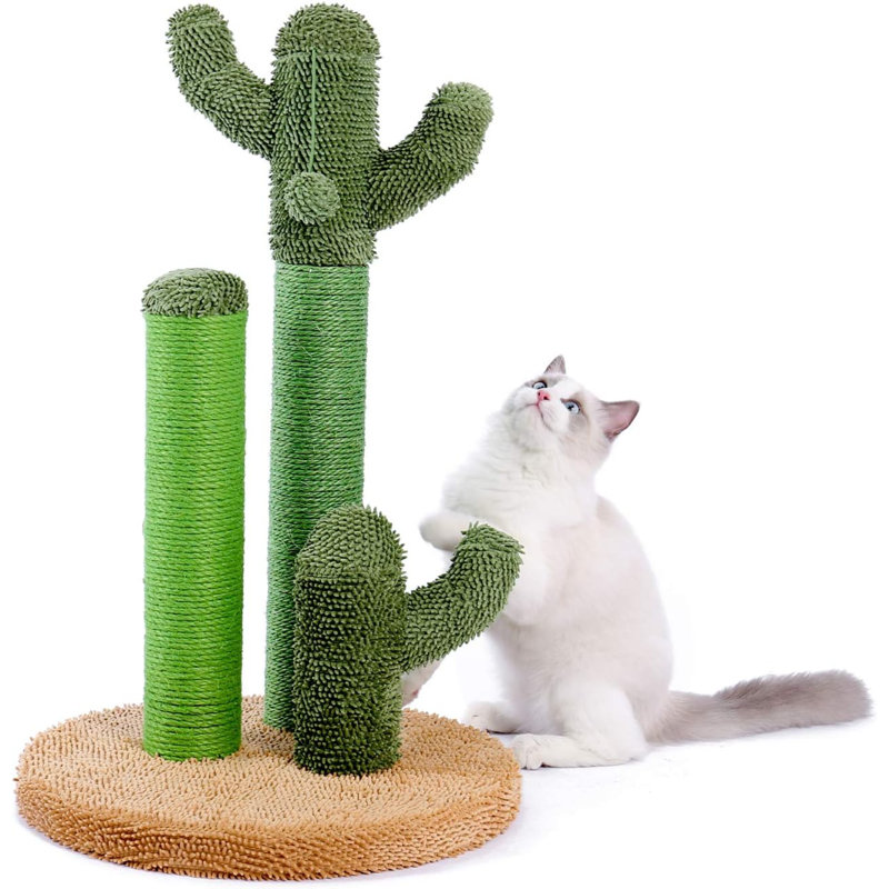 Grattoir route avec griffoir et cactus, Moyen (H 23 po x l 12,6 po x L 12,6 po)