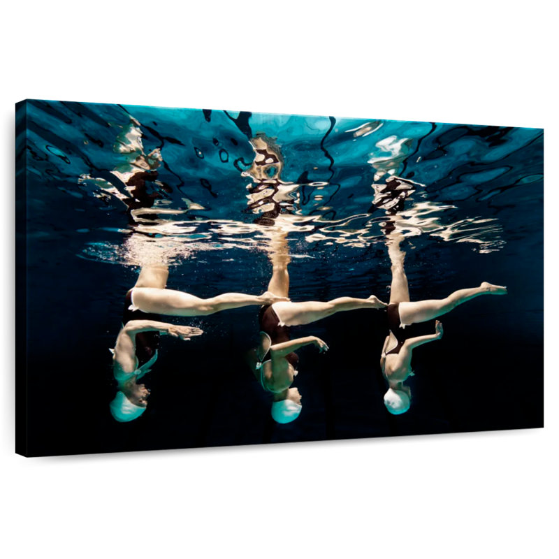 Sireci Flipped Synchronized Swimmers, 20" H x 30" W