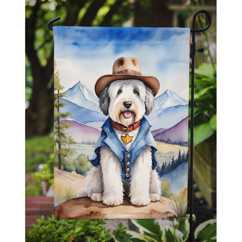 Drapeau Cowboy Welcome Garden, Berger anglais
