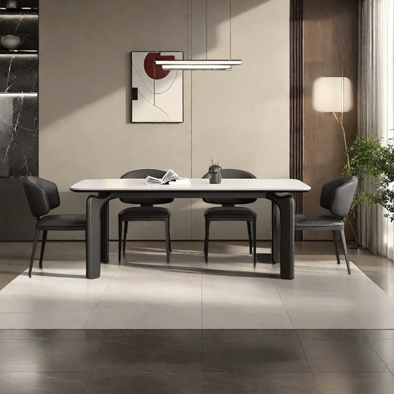 Rectangular simple light luxury rock table, 29.53"H x 63"L x 31.5"W
