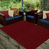Amorion Furnish my Place Modern Indoor/Outdoor Commercial Solid Color Rug - Pet and Kids Friendly Rug, Stain Resistant, Floor Carpet for Living Room & Hallway, Wedding - Red