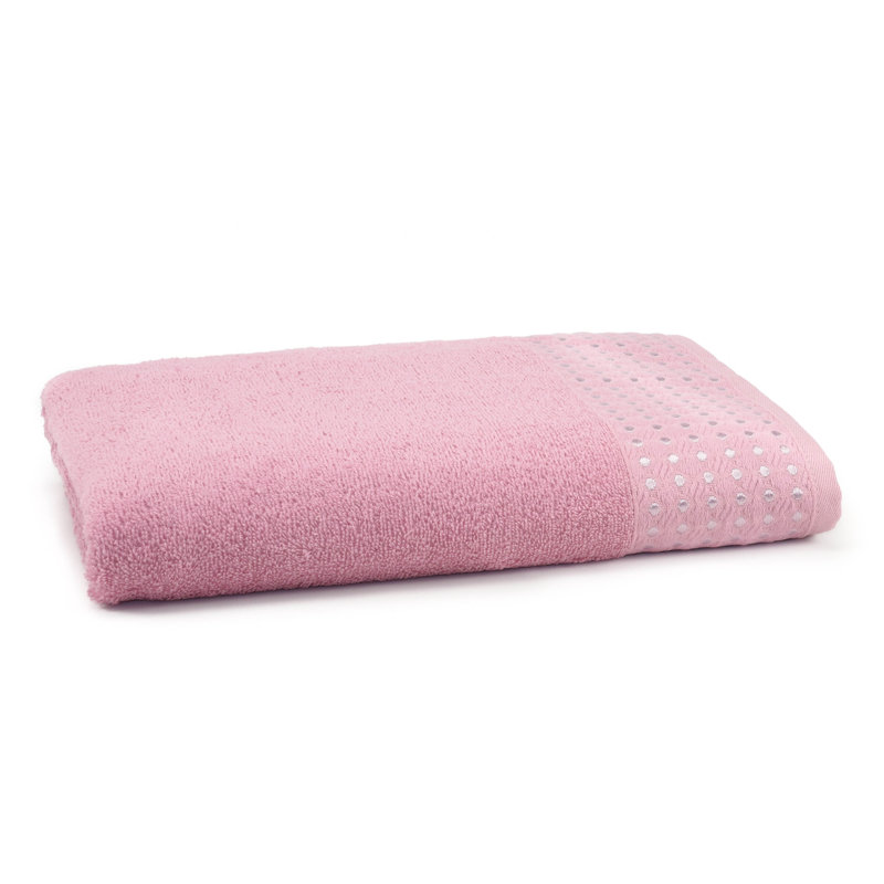 Serviette de bain en coton turc Sudeep, Rose