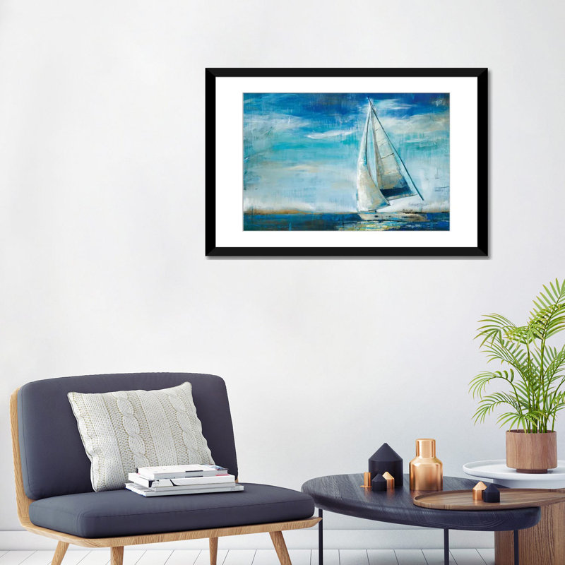 « voile away », impression sur toile, H 24 po x l 32 po x P 1 po, Papier d'art encadré noir, Blanc